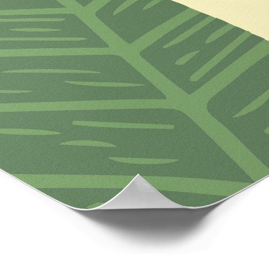 かわいいカバのジャングルサファリ保育園インテリア ポスター (角)