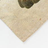 かわいいカバのベビーのフリースブランケット! フリースブランケット (角)