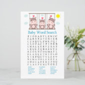 かわいいカバのベビーシャワー ワードサーチゲーム (スタンド正面)