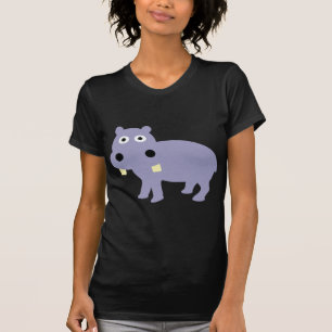 かわいいカバの喜劇的なスタイル-カバ Tシャツ