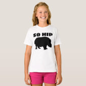かわいいカバの女の子 Tシャツ (正面フル)