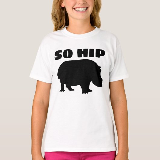 かわいいカバの女の子 Tシャツ (正面)