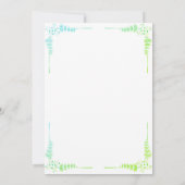 かわいいカバの花輪 3歳の誕生日 招待状 (裏面)