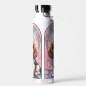 かわいいカバリエールキングチャールズパステルステンドグラス ウォーターボトル (左面)