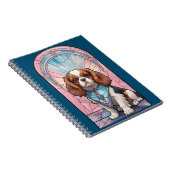 かわいいカバリエールキングチャールズパステルステンドグラス ノートブック (右側)