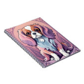 かわいいカバリヤキングチャールズパステルカラー ノートブック (右側)