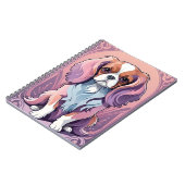 かわいいカバリヤキングチャールズパステルカラー ノートブック (左側)