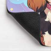 かわいいカバリヤキングチャールズパステルレインボー マウスパッド (コーナー)