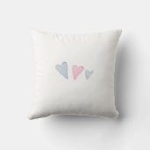 かわいいカバ3ハートワンファミリーシ生まれたばかりのョット クッション (裏面)