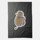 かわいいカバ; お洒落 キッチンタオル (縦)