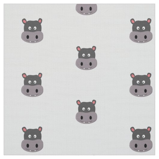 かわいいカバ ファブリック (見本)