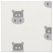 かわいいカバ ファブリック (クローズアップ)