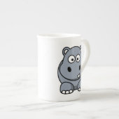 かわいいカバ ボーンチャイナマグカップ (正面右)