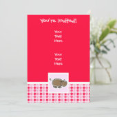 かわいいカバ 招待状 (スタンド正面)