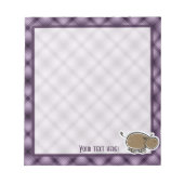 かわいいカバ;紫 ノートパッド (正面)