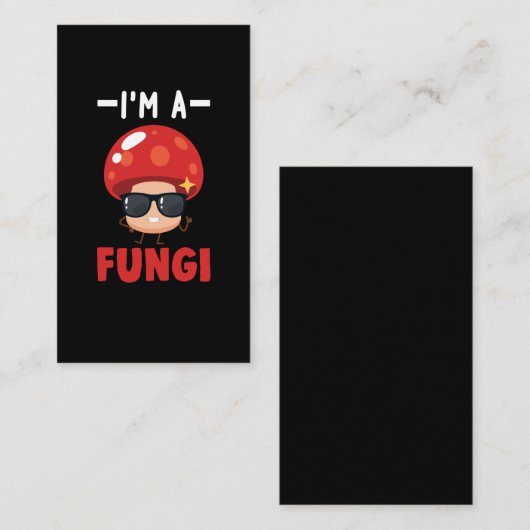かわいいカビの少年の女の子のきのこ 名刺 (正面/裏面)