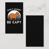 かわいいカピおもしろいバラ動物 名刺 (正面/裏面)