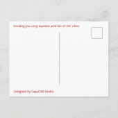 かわいいカピバラがテディベアを抱くカスタム ポストカード (裏面)