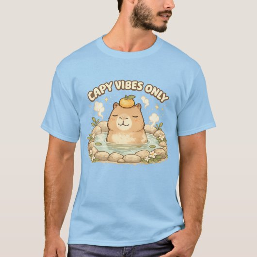 かわいいカピバラのカピバイブス Tシャツ (正面)