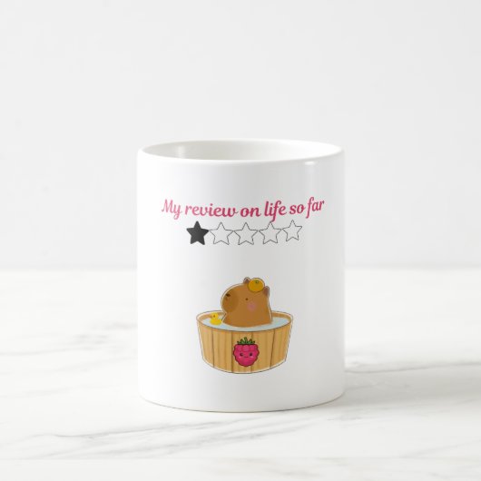 かわいいカピバラのキャラクターデザイン コーヒーマグカップ (中央)