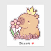かわいいカピバラのキャラクター シール (シート)