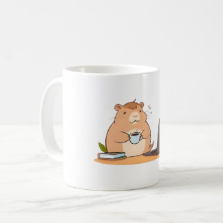かわいいカピバラのコーダーコーヒーラップトップデザイン コーヒーマグカップ