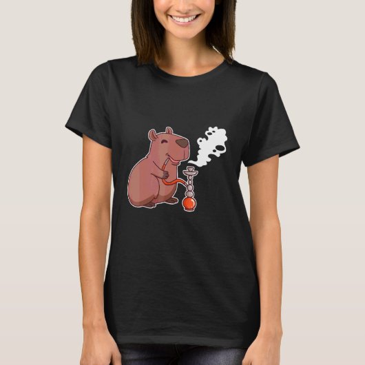 かわいいカピバラのシーシャ Tシャツ (正面)