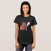 かわいいカピバラのシーシャ Tシャツ (正面フル)