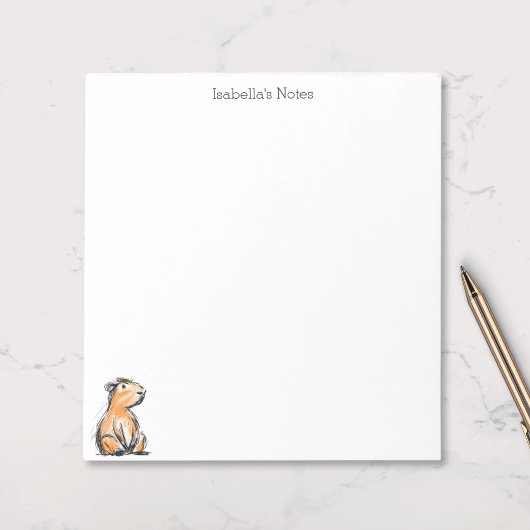 かわいいカピバラのスケッチ落書き  ノートパッド