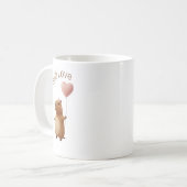 かわいいカピバラのバレンタイン コーヒー マグカップ ずっと愛してる (正面左)