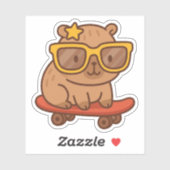 かわいいカピバラのビニールシール シール (シート)