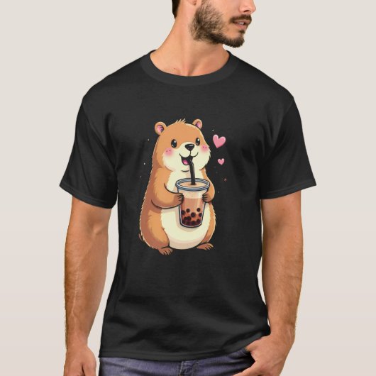かわいいカピバラのボバティー Tシャツ (正面)