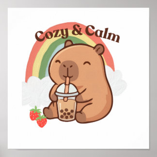 かわいいカピバラのポスター リビングルーム用 ポスター