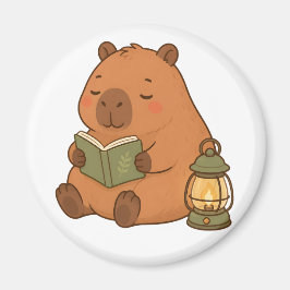 かわいいカピバラのランタンフリッジマグネット 読書好きな人へのギフトに マグネット