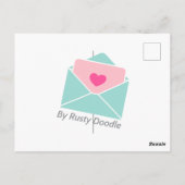 かわいいカピバラのレインボー誕生日ケーキ キャピBday ポストカード (裏面)