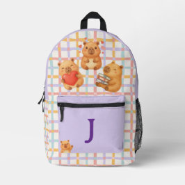 かわいいカピバラの名入れ プリントバックパック