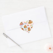 かわいいカピバラの夏の雰囲気ステッカーシート – かわいい ハートシール (封筒)