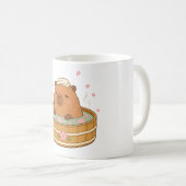 かわいいカピバラの桜温泉桜マグカップ コーヒーマグカップ (正面右)