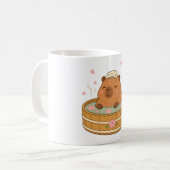 かわいいカピバラの桜温泉桜マグカップ コーヒーマグカップ (正面左)