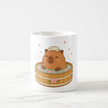 かわいいカピバラの桜温泉桜マグカップ
