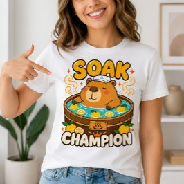 かわいいカピバラの温泉チャンピオンTシャツ Tシャツ
