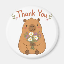 かわいいカピバラの花束マグネット