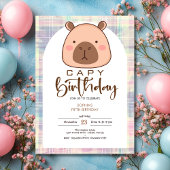かわいいカピバラの誕生日カード 子供の誕生日 招待状