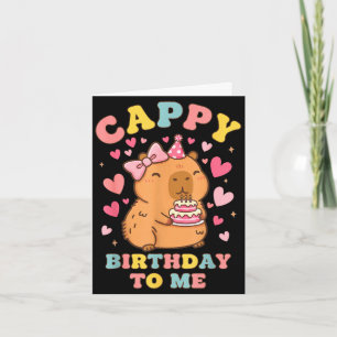 かわいいカピバラの誕生日動物のバースデーおめでとう カード