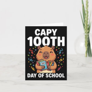 かわいいカピバラの100日目の学校 カピバラの動物 カード