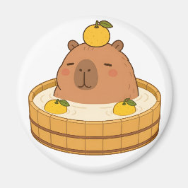 かわいいカピバラゆず湯温泉かわいいマグネット マグネット