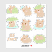 かわいいカピバラステッカーセット シール (シート)