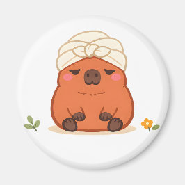 かわいいカピバラスパタオルターバンマグネット マグネット