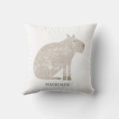 かわいいカピバラパーソナライズされた クッション (裏面)