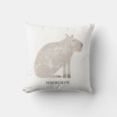 かわいいカピバラパーソナライズされた クッション (正面)